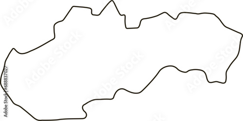 Map of Slovakia. Outline map vector illustration