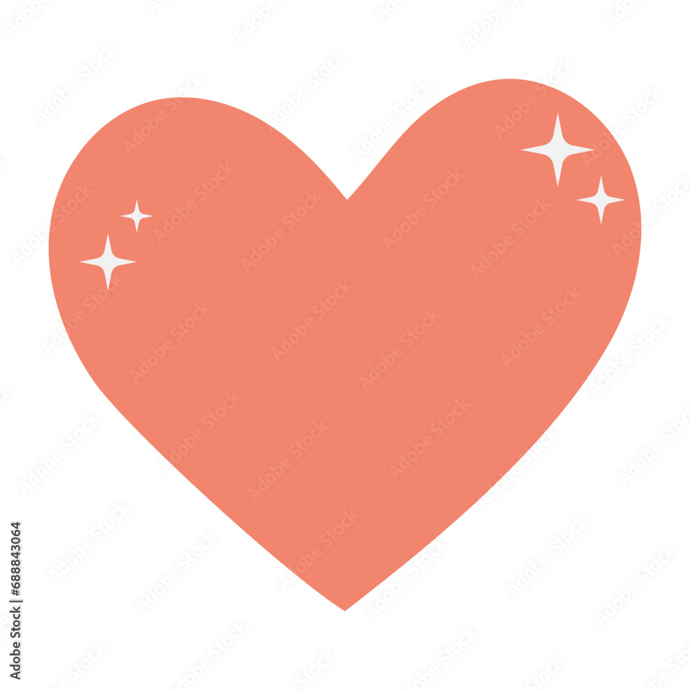sparkling love heart vector