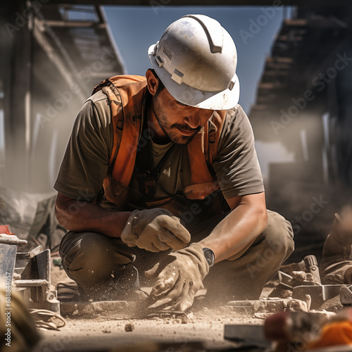 Worker on construction site