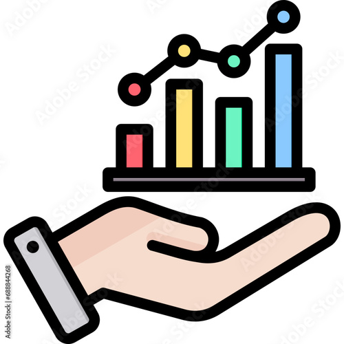 Analytics Outline Color Icon