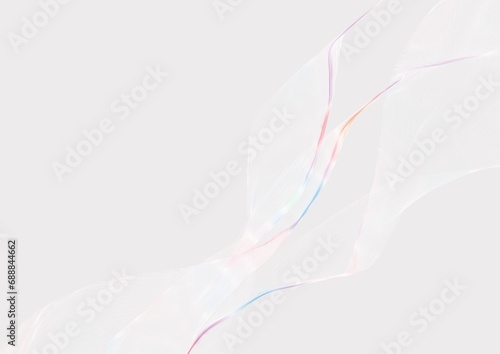 虹色ラインの抽象的な和風背景イラスト・風に揺れるイメージ Fototapeta