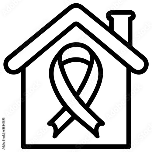 symbol of the house with a cross