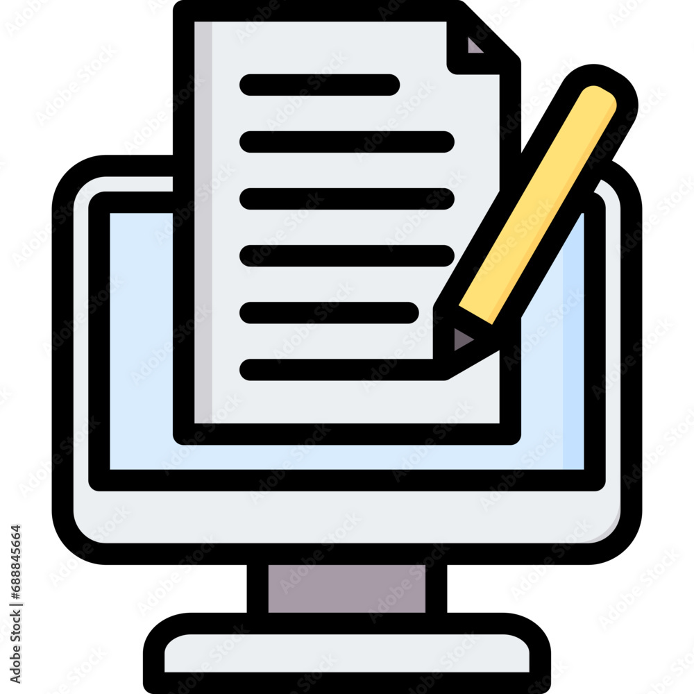 Fototapeta premium Writing Outline Color Icon