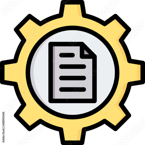 Content Management Outline Color Icon