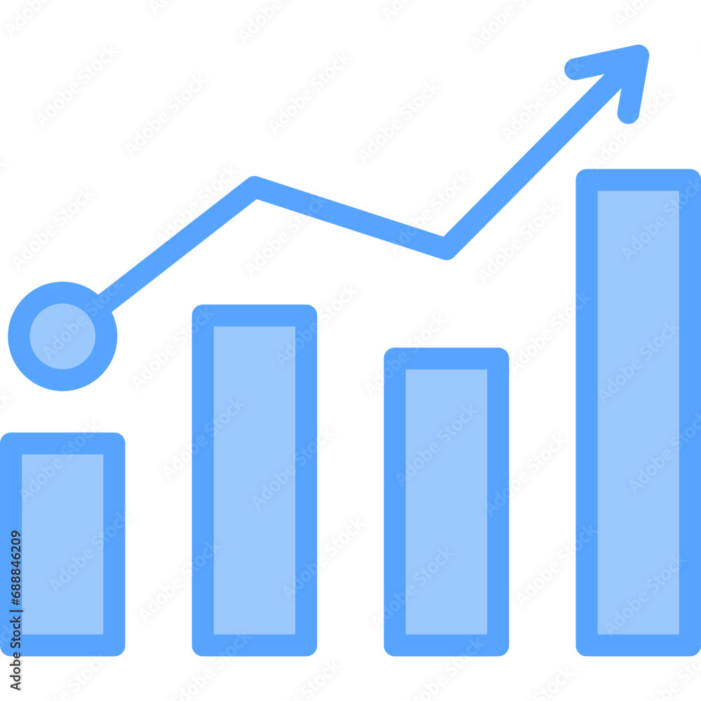 Trend Blue Icon Trend Blue Icon