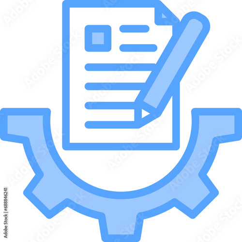 Content Management Blue Icon