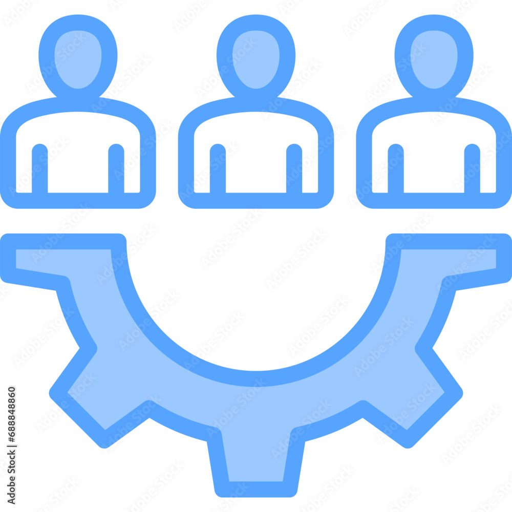 Team Management Blue Icon Team Management Blue Icon