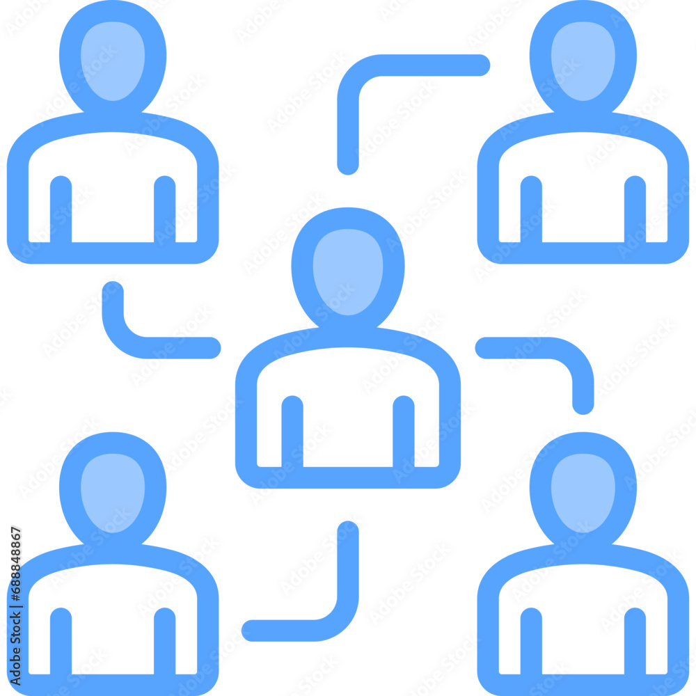 Organization Blue Icon Organization Blue Icon