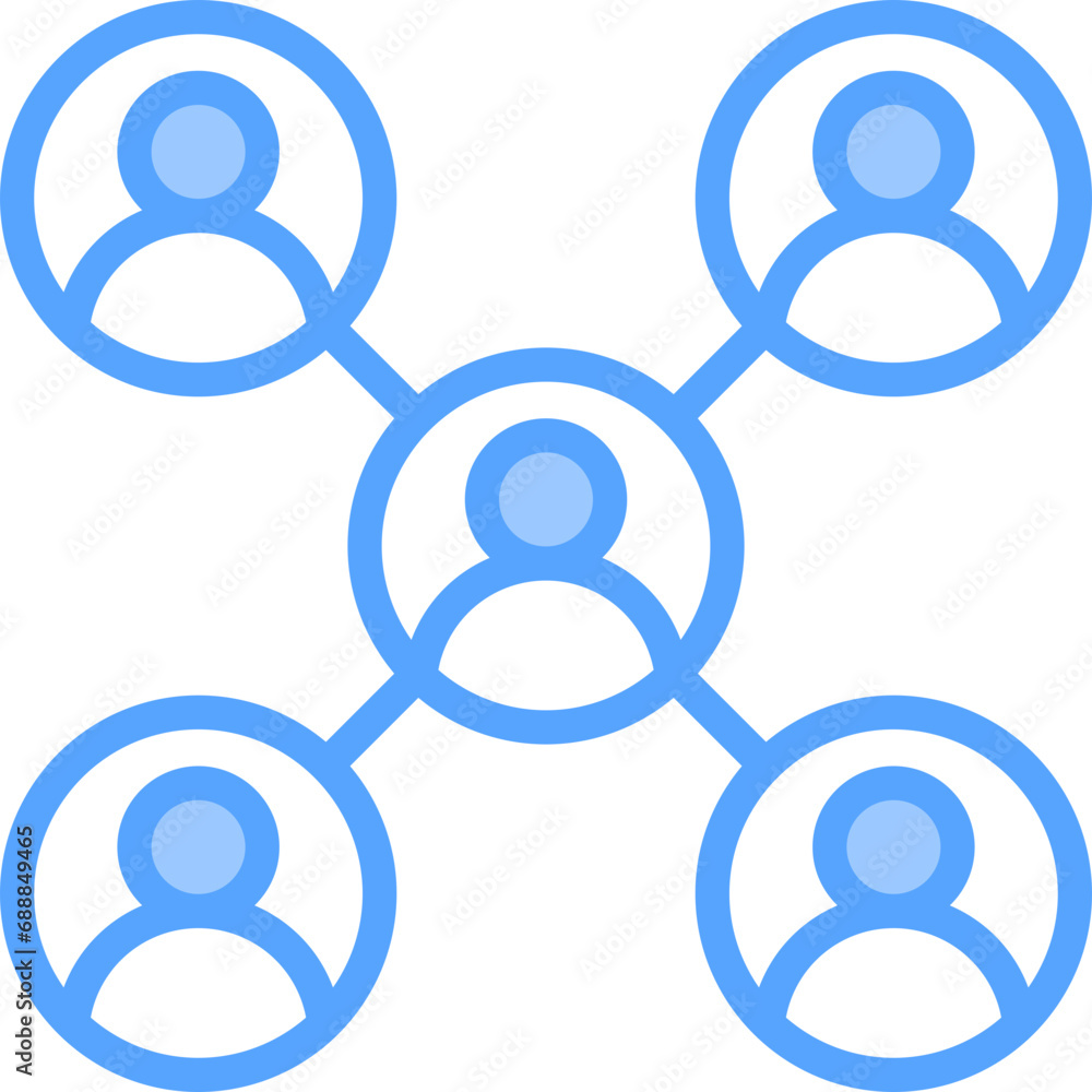 Collaboration Blue Icon Collaboration Blue Icon