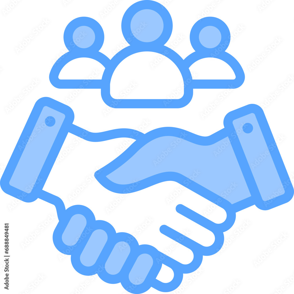 Agreement Blue Icon