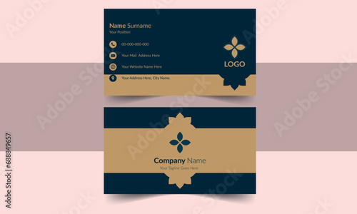 Modern and luxury double sided editable business card template design