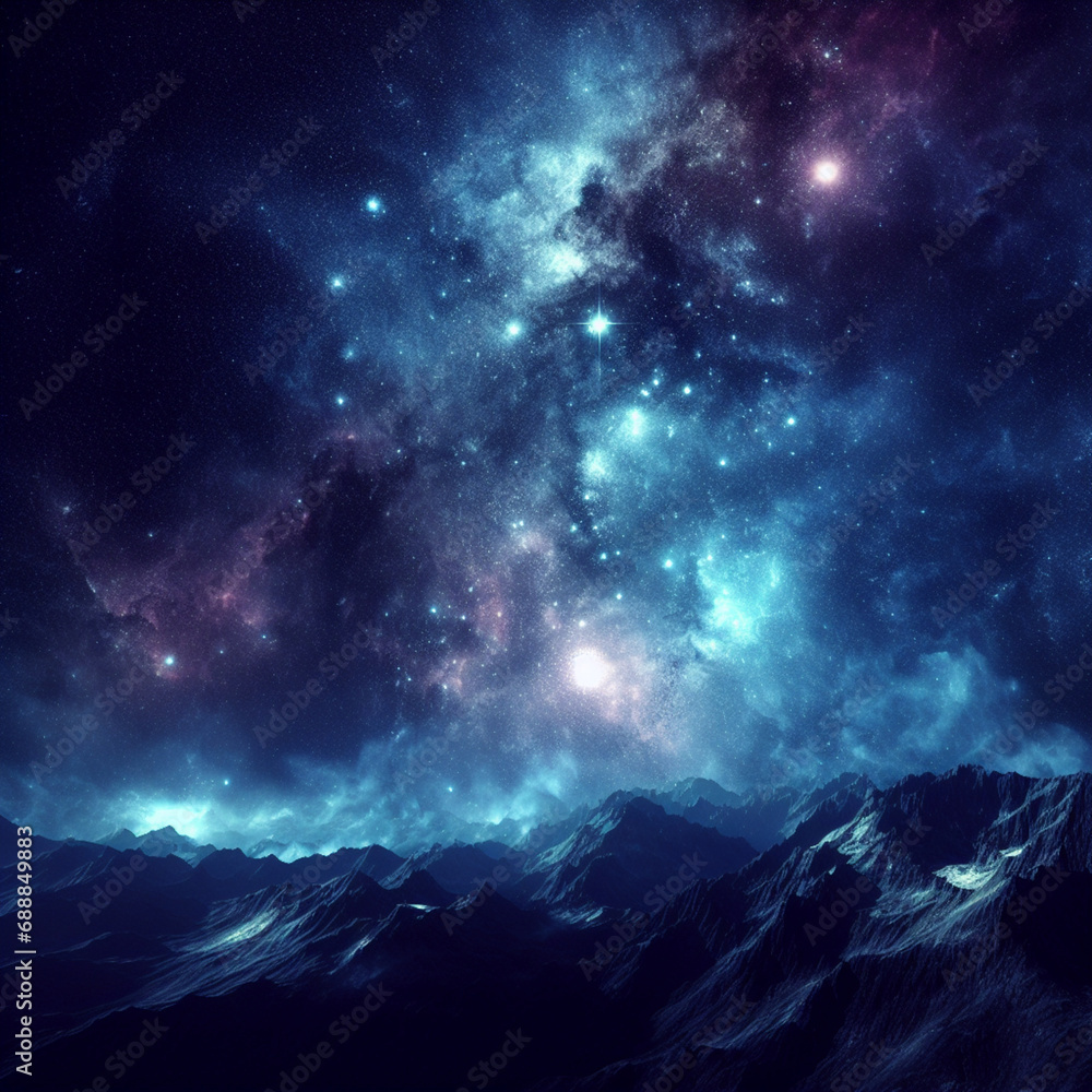 sky with stars, Generative AI sky with stars, Generative AI