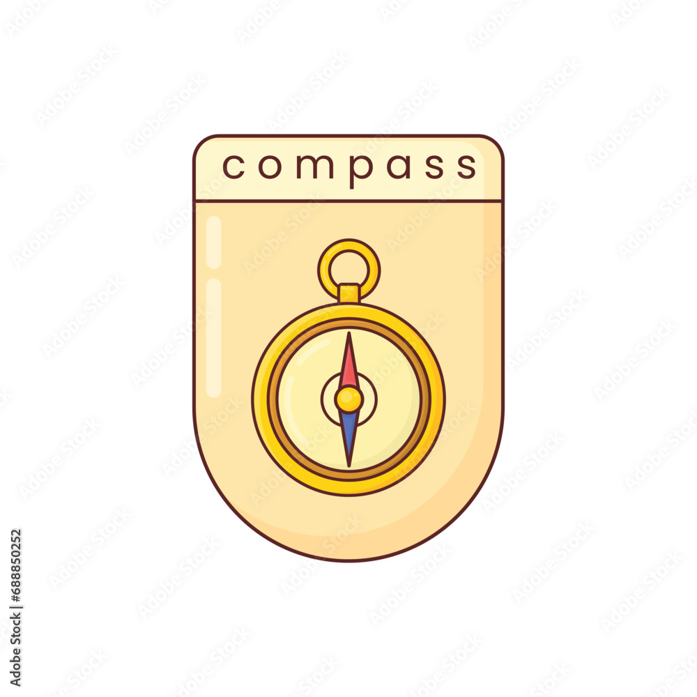 Compass colorful with line style logo, highlight and shadow detail, vector logo template, use for your design brand identity Compass colorful with line style logo, highlight and shadow detail, vector logo template, use for your design brand identity
