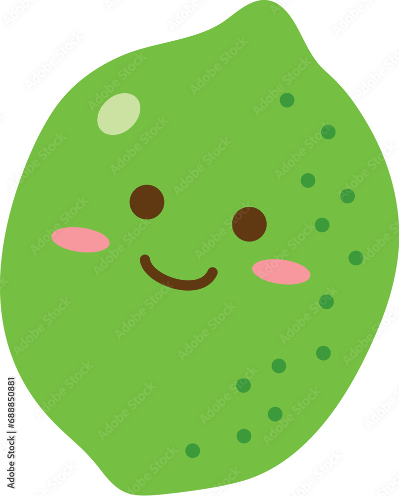 Fototapeta premium ライム キャラクター 線なし