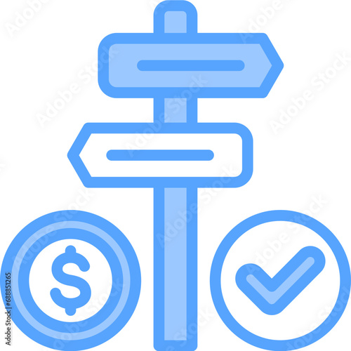 Financial Guide Blue Icon