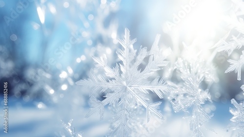 white snowflakes sparkling in the sunlight © W&S Stock