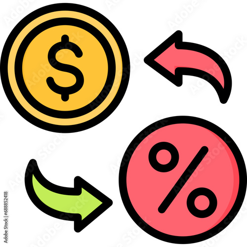 Money Outline Color Icon