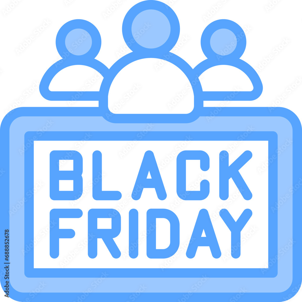 Black Friday Blue Icon Black Friday Blue Icon