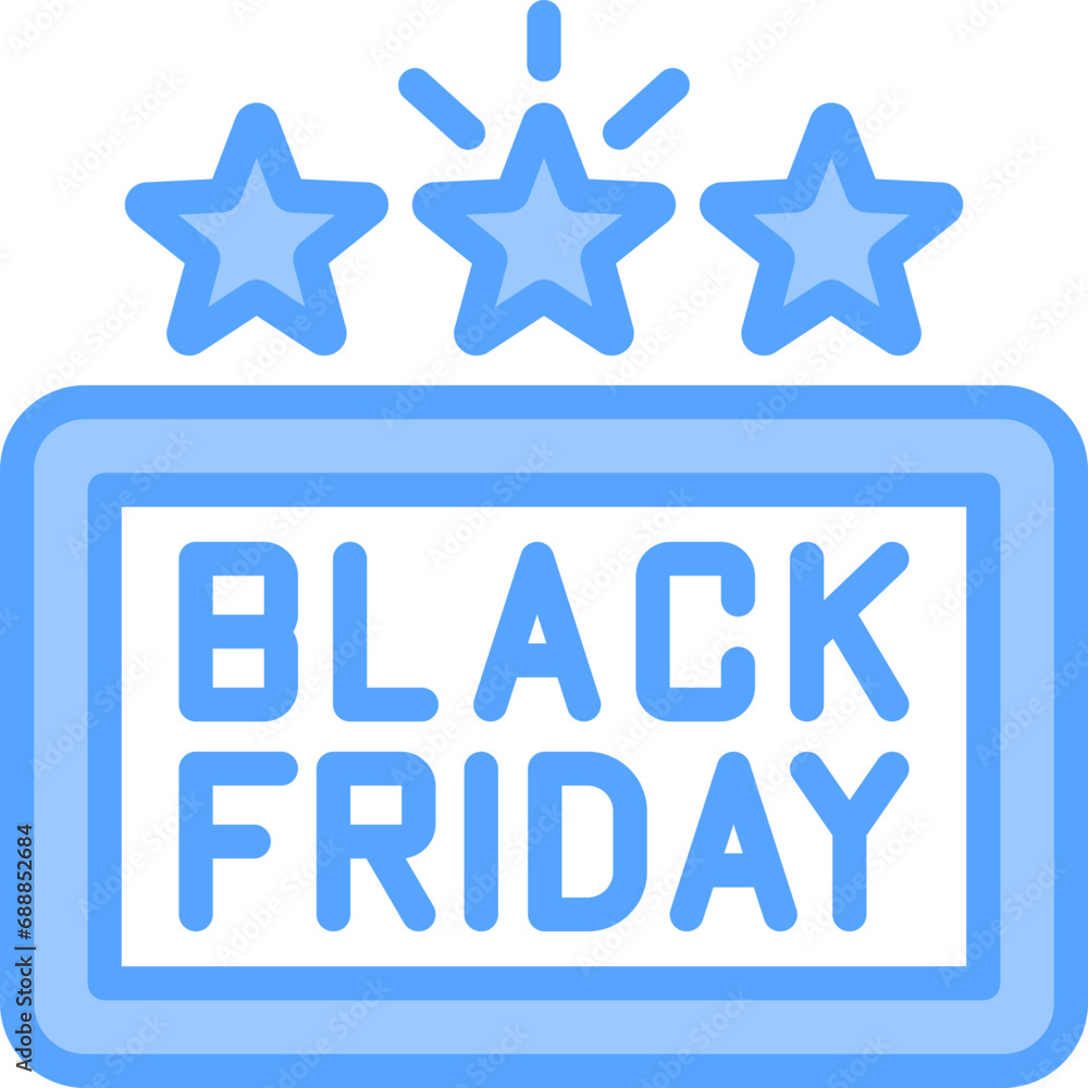 Black Friday Blue Icon Black Friday Blue Icon