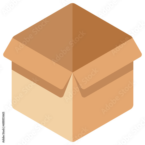 Open Box Flat Icon