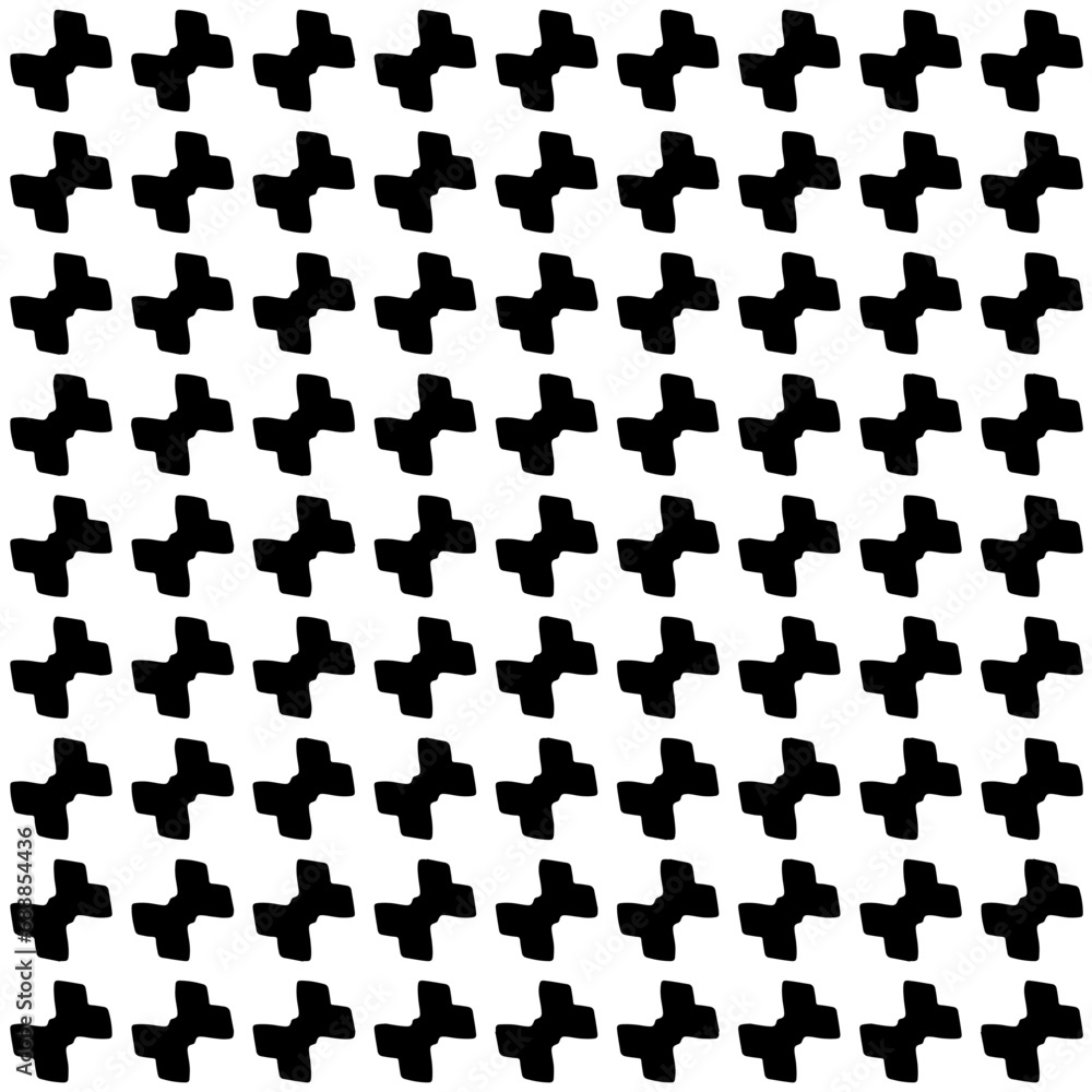 Wallpaper with Seamless repeating pattern.  Black and white pattern . Abstract background. Monochrome texture  for web page, textures, card, poster, fabric, textile.