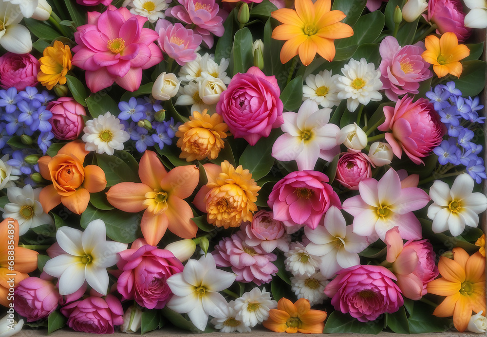 flowers in bloom, bright colors, photo wallpaper flowers in bloom, bright colors, photo wallpaper