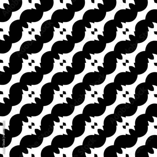 Wallpaper with Seamless repeating pattern. Black and white pattern . Abstract background. Monochrome texture for web page, textures, card, poster, fabric, textile. 
