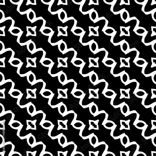 Wallpaper with Seamless repeating pattern.  Black and white pattern . Abstract background. Monochrome texture  for web page  textures  card  poster  fabric  textile. 