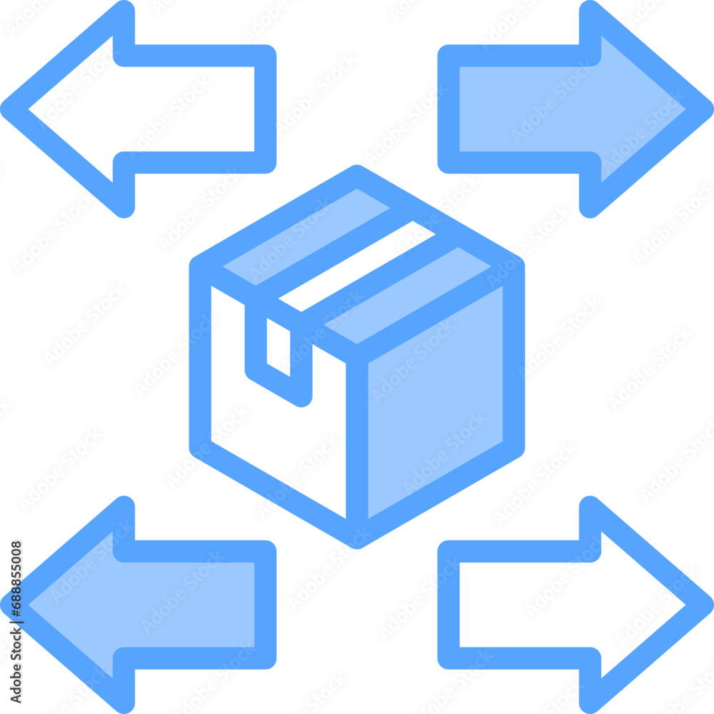 Obraz premium Delivery Blue Icon