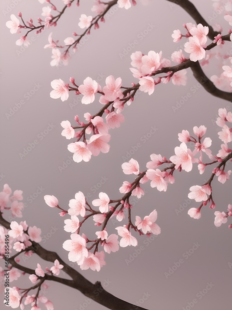 Fototapeta premium cherry blossom branch, close-up