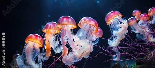 The Pacific Sea Nettle jellyfish is seen in Monterey Bay, where jellyfish blooms are common. photo