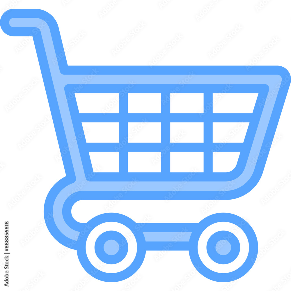 Shopping Cart Blue Icon Shopping Cart Blue Icon