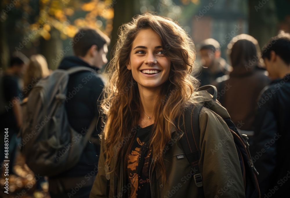Portrait of student girl in good mood Portrait of student girl in good mood
