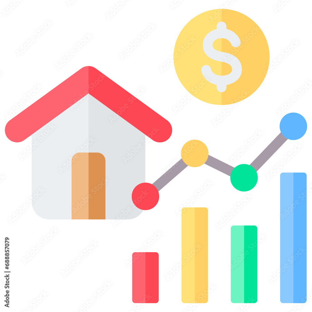 Real Estate Flat Icon Real Estate Flat Icon