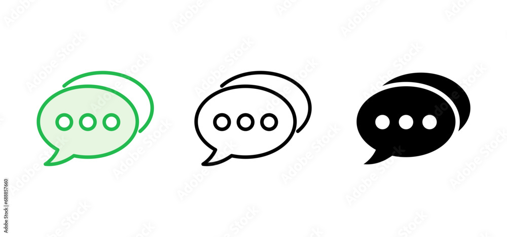 Chat icon set. speech bubble icon. comment icon vector. message. contact us Chat icon set. speech bubble icon. comment icon vector. message. contact us