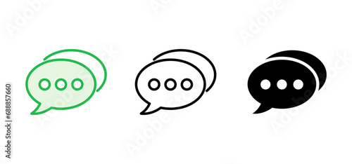 Chat icon set. speech bubble icon. comment icon vector. message. contact us