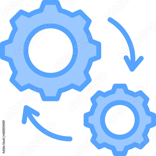 Business Process Blue Icon