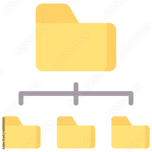 Folder Management Flat Icon