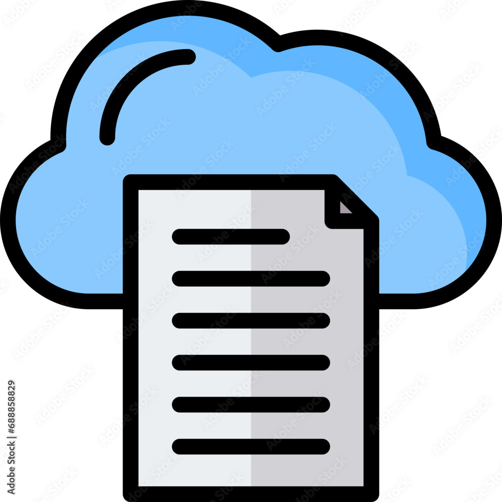 Cloud Outline Color Icon Cloud Outline Color Icon