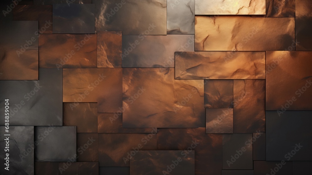 Brown and Black Wall with Squares Brown and Black Wall with Squares
