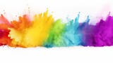 Rainbow Colored Substance on a White Background