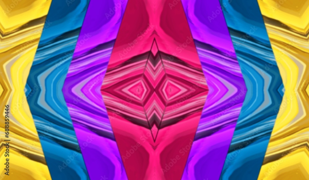 Obraz premium Digitally generated image. Gradient bright composed of extruded color textures and suitable for business, web or tecnology. Abstract backdrop illustration. NOT AI.