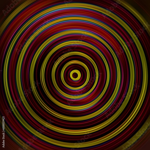 Circle glow. Striped lines patterns. Digitally generated image composed of extruded color textures and suitable for business  social media  web or tecnology. Abstract backdrop illustration. NOT AI