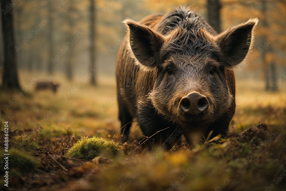 Wild boar close up ( Sus scrofa ) Wild boar close up ( Sus scrofa )