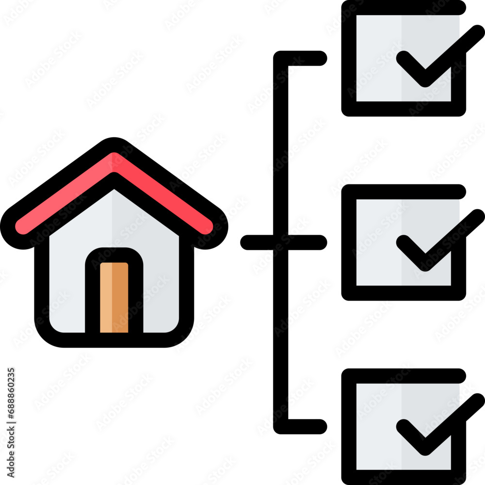 Property Management Outline Color Icon Property Management Outline Color Icon