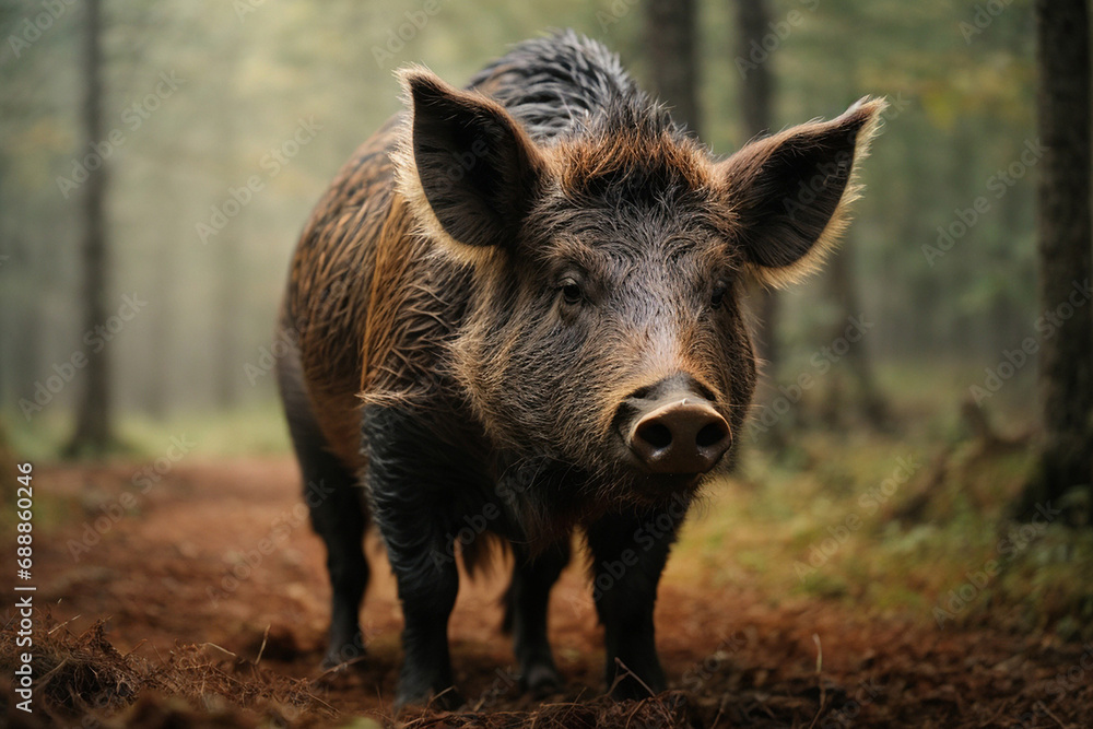 Wild boar close up ( Sus scrofa ) Wild boar close up ( Sus scrofa )