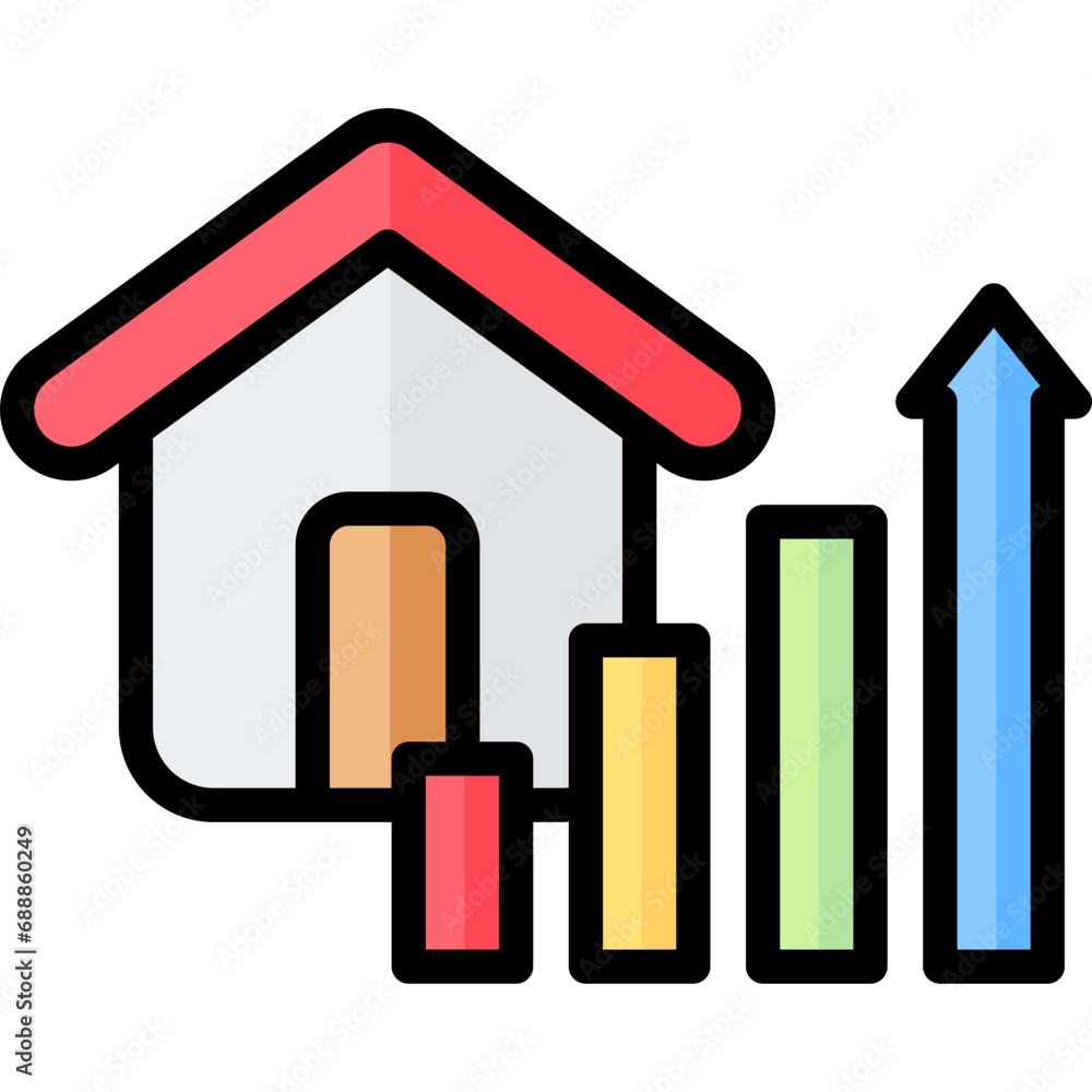 Growth Outline Color Icon Growth Outline Color Icon