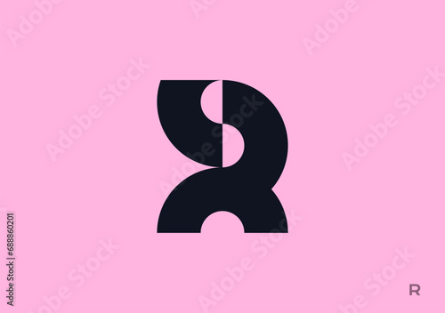 R logo, simple and bold, its circular design exudes a timeless charm with a strong impact