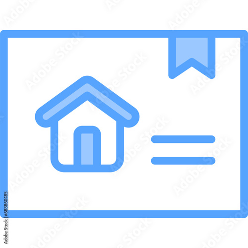 Certificate Blue Icon