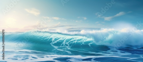 Foamy waves on the ocean. © AkuAku